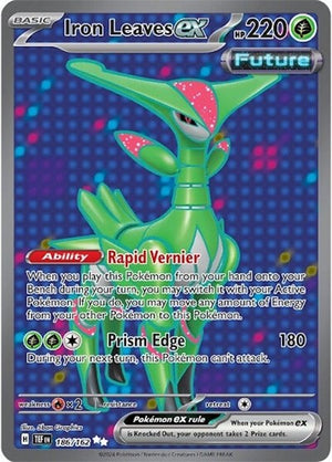 Pokemon TCG - SV05: Temporal Forces - Iron Leaves ex - 186/162 - Holofoil