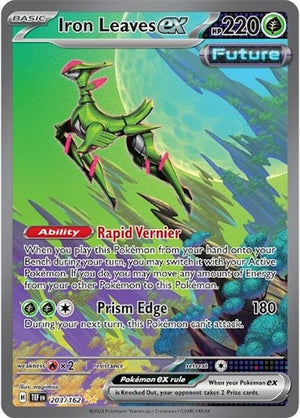 Pokemon TCG - SV05: Temporal Forces - Iron Leaves ex - 203/162 - Holofoil