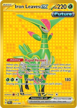 Pokemon TCG - SV05: Temporal Forces - Iron Leaves ex - 213/162 - Holofoil
