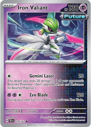 Pokemon TCG - SV05: Temporal Forces - Iron Valiant - 079/162 - Reverse Holofoil