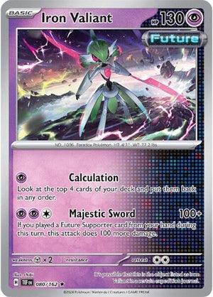Pokemon TCG - SV05: Temporal Forces - Iron Valiant - 080/162 - Holofoil