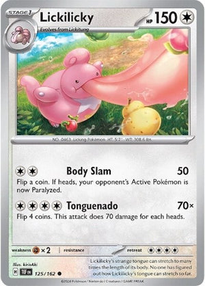 Pokemon TCG - SV05: Temporal Forces - Lickilicky - 125/162 - Reverse Holofoil