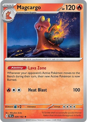 Pokemon TCG - SV05: Temporal Forces - Magcargo - 029/162 - Holofoil