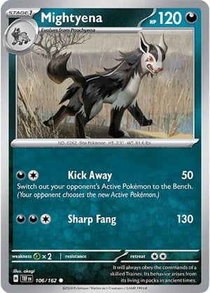 Pokemon TCG - SV05: Temporal Forces - Mightyena - 106/162 - Reverse Holofoil