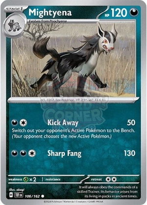 Pokemon TCG - SV05: Temporal Forces - Mightyena - 106/162