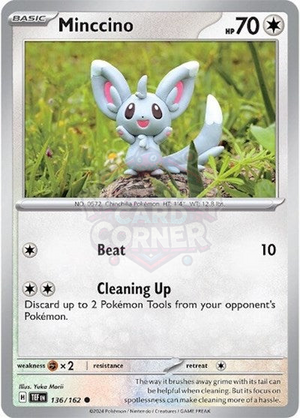 Pokemon TCG - SV05: Temporal Forces - Minccino - 136/162 - Reverse Holofoil