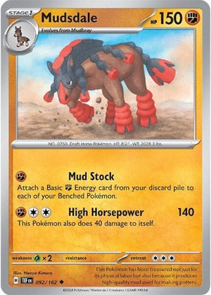 Pokemon TCG - SV05: Temporal Forces - Mudsdale - 092/162 - Reverse Holofoil