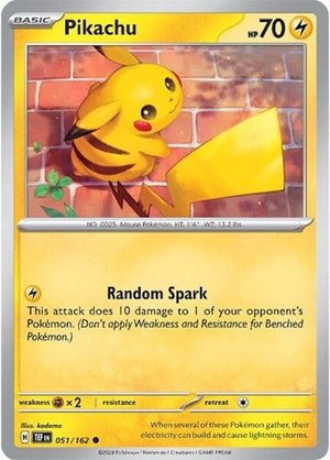 Pokemon TCG - SV05: Temporal Forces - Pikachu - 051/162