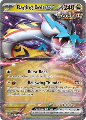 Pokemon TCG - SV05: Temporal Forces - Raging Bolt ex - 123/162 - Holofoil
