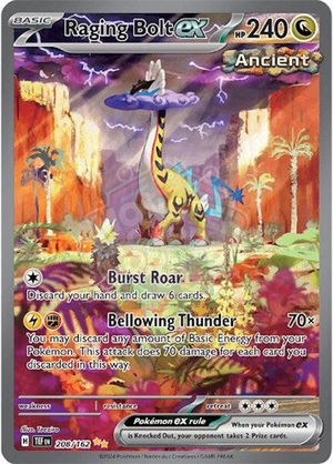 Pokemon TCG - SV05: Temporal Forces - Raging Bolt ex - 208/162 - Holofoil