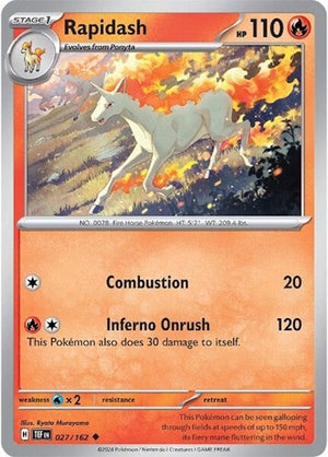 Pokemon TCG - SV05: Temporal Forces - Rapidash - 027/162