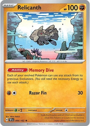 Pokemon TCG - SV05: Temporal Forces - Relicanth - 084/162 - Reverse Holofoil