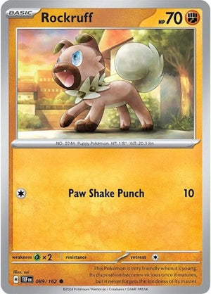 Pokemon TCG - SV05: Temporal Forces - Rockruff - 089/162
