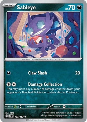 Pokemon TCG - SV05: Temporal Forces - Sableye - 107/162
