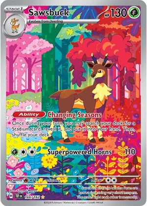 Pokemon TCG - SV05: Temporal Forces - Sawsbuck - 166/162 - Holofoil