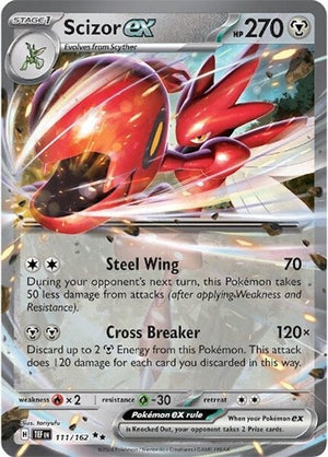 Pokemon TCG - SV05: Temporal Forces - Scizor ex - 111/162 - Holofoil