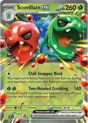 Pokemon TCG - SV05: Temporal Forces - Scovillain ex - 022/162 - Holofoil
