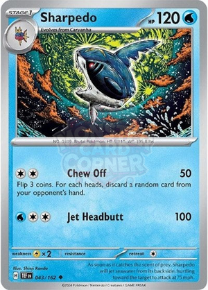 Pokemon TCG - SV05: Temporal Forces - Sharpedo - 043/162