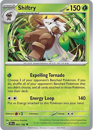 Pokemon TCG - SV05: Temporal Forces - Shiftry - 005/162 - Reverse Holofoil