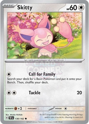 Pokemon TCG - SV05: Temporal Forces - Skitty - 130/162 - Reverse Holofoil
