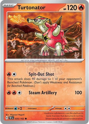 Pokemon TCG - SV05: Temporal Forces - Turtonator - 035/162 - Reverse Holofoil