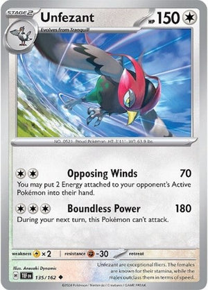 Pokemon TCG - SV05: Temporal Forces - Unfezant - 135/162