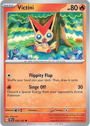 Pokemon TCG - SV05: Temporal Forces - Victini - 030/162 - Reverse Holofoil