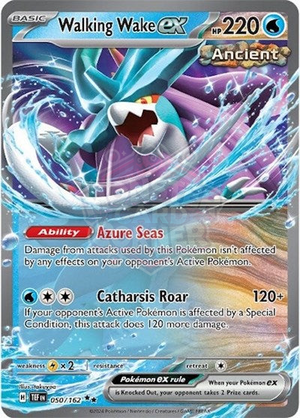 Pokemon TCG - SV05: Temporal Forces - Walking Wake ex - 050/162 - Holofoil