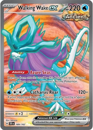 Pokemon TCG - SV05: Temporal Forces - Walking Wake ex - 189/162 - Holofoil