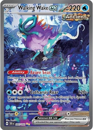 Pokemon TCG - SV05: Temporal Forces - Walking Wake ex - 205/162 - Holofoil