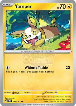 Pokemon TCG - SV05: Temporal Forces - Yamper - 058/162