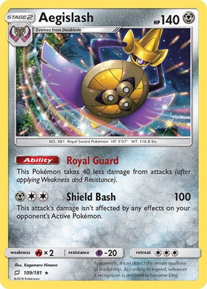Pokemon TCG - SM - Team Up - Aegislash - 109/181 - Holofoil