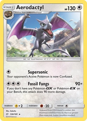 Pokemon TCG - SM - Team Up - Aerodactyl - 130/181 - Reverse Holofoil