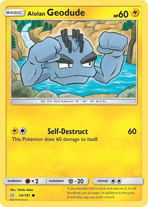 Pokemon TCG - SM - Team Up - Alolan Geodude - 34/181