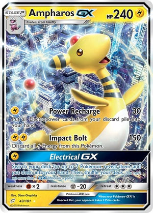 Pokemon TCG - SM - Team Up - Ampharos GX - 43/181 - Holofoil