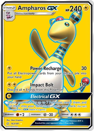 Pokemon TCG - SM - Team Up - Ampharos GX - 163/181 - Holofoil