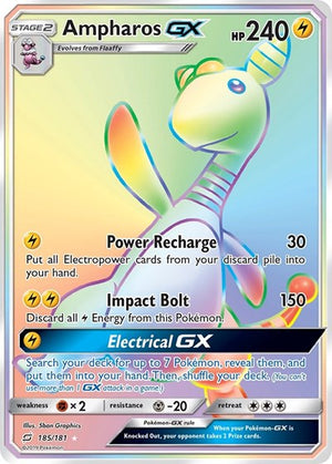 Pokemon TCG - SM - Team Up - Ampharos GX - 185/181 - Holofoil