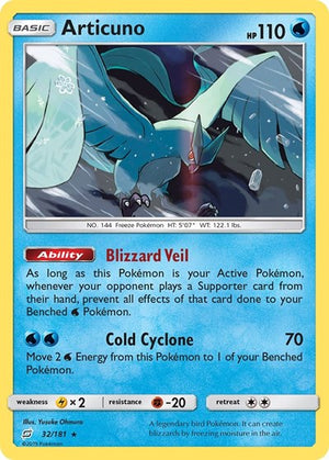 Pokemon TCG - SM - Team Up - Articuno - 32/181 - Holofoil