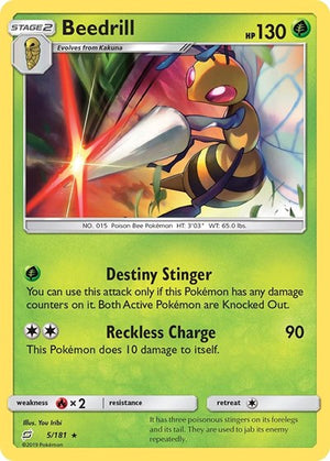 Pokemon TCG - SM - Team Up - Beedrill - 5/181