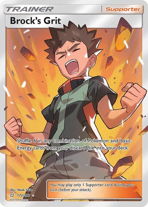 Pokemon TCG - SM - Team Up - Brock's Grit - 172/181 - Holofoil