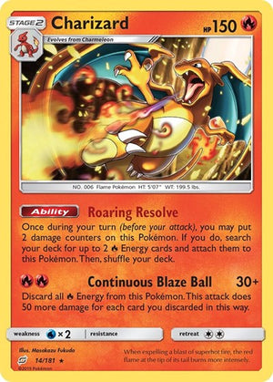 Pokemon TCG - SM - Team Up - Charizard - 14/181 - Reverse Holofoil