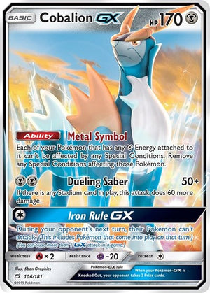 Pokemon TCG - SM - Team Up - Cobalion GX - 106/181 - Holofoil