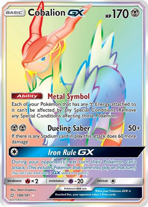 Pokemon TCG - SM - Team Up - Cobalion GX - 189/181 - Holofoil
