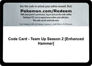 Pokemon TCG - SM - Team Up - Code Card - Team Up Season