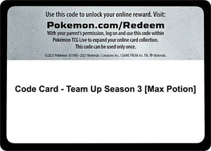 Pokemon TCG - SM - Team Up - Code Card - Team Up Season