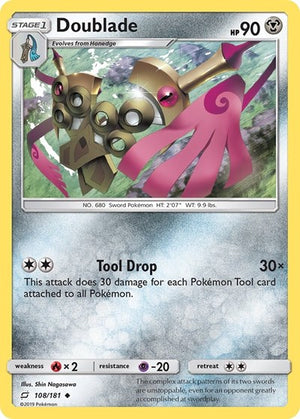 Pokemon TCG - SM - Team Up - Doublade - 108/181 - Reverse Holofoil