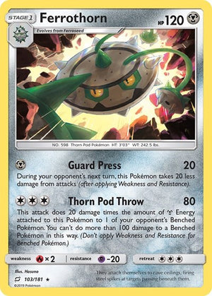 Pokemon TCG - SM - Team Up - Ferrothorn - 103/181 - Reverse Holofoil