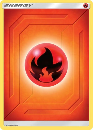 Pokemon TCG - SM - Team Up - Fire Energy - Reverse Holofoil