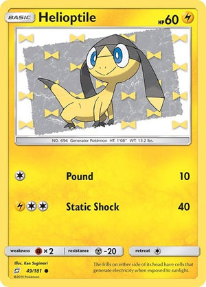 Pokemon TCG - SM - Team Up - Helioptile - 49/181 - Reverse Holofoil
