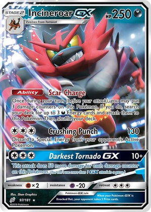 Pokemon TCG - SM - Team Up - Incineroar GX - 97/181 - Holofoil